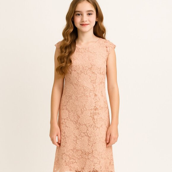 Trixxi Girl sleeveless crochet Shift Girls Sz 12 - Picture 1 of 8